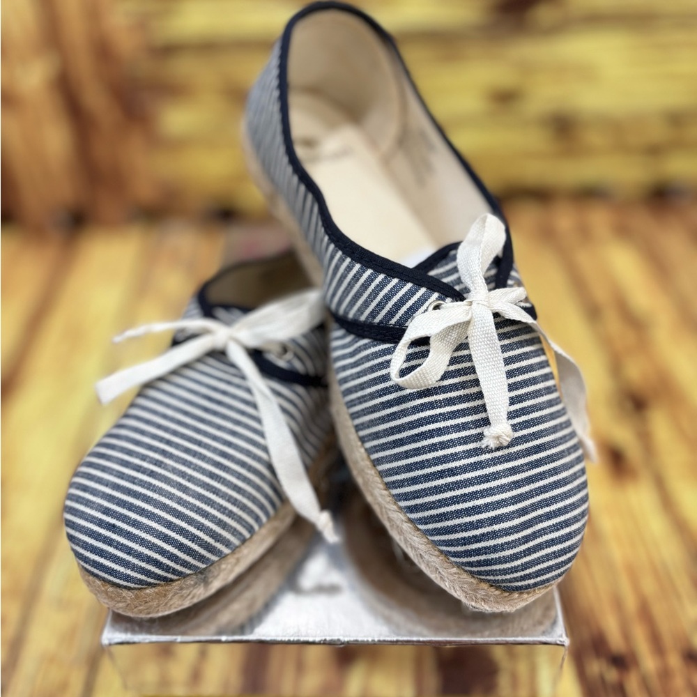 Striped Espadrille Flats